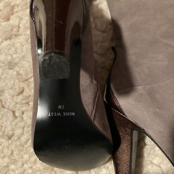 Nine West Suede Taupe High Heel 19" boot - Picture 9 of 9